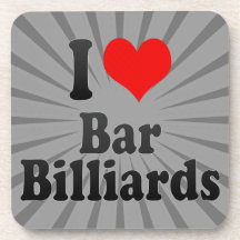 Liebe I Bar-Billard Getränk Untersetzer