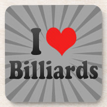 Liebe I Billard Getränk Untersetzer