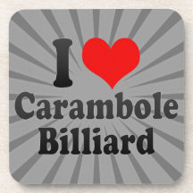 Liebe I Carambole Billard Untersetzer
