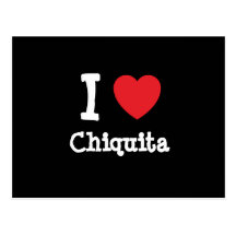 Liebe I Chiquita Herz T-Shirt Postkarte