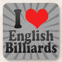 Liebe I Englisch-Billard Untersetzer