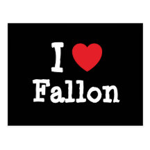 Liebe I Fallon Herz T-Shirt Postkarte