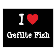 Liebe I Gefilte Fisch-Herz T-Shirt Postkarten