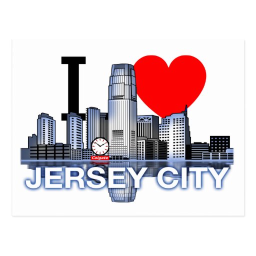 Liebe I Jersey Cityskyline Postkarte
