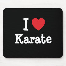 Liebe I Karate-Herzgewohnheit personalisiert Mousepad