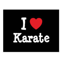 Liebe I Karate-Herzgewohnheit personalisiert Postkarte