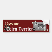 Liebe I mein Cairn-Terrier-Stoßaufkleber Auto Aufkleber