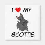 Liebe I mein Scottie-Magnet Magnete