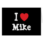 Liebe I Mike-Herz T-Shirt Grußkarte