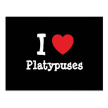 Liebe I Platypuses Herzgewohnheit personalisiert Postkarte
