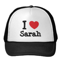 Liebe I Sarah-Herz T-Shirt Trucker Caps