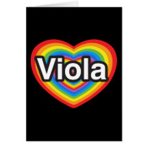 Liebe I Viola. Liebe I Sie Viola. Herz Karte