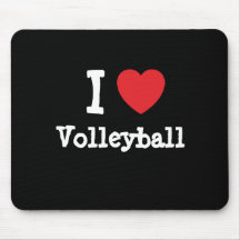 Liebe I Volleyball-Herzgewohnheit personalisiert Mousepad
