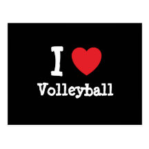 Liebe I Volleyball-Herzgewohnheit personalisiert Postkarten