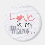 Liebe ist mein Waffen-Magnet Kühlschrankmagnet