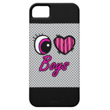 Liebe-Jungen des Emo Augen-Herz-I iPhone 5 Etuis