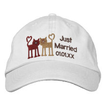 Liebe-Katzen Besticktes Baseballcap