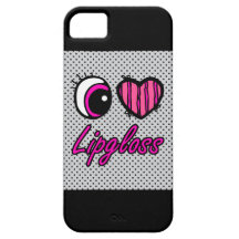 Liebe Lipgloss des Emo Augen-Herz-I iPhone 5 Schutzhülle
