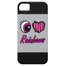 Liebe-Regenbogen des Emo Augen-Herz-I iPhone 5 Schutzhülle