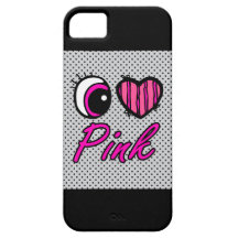 Liebe-Rosa des Emo Augen-Herz-I Schutzhülle Fürs iPhone 5