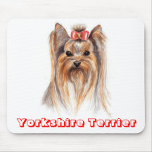 Liebe-Yorkshire-Terrier-Welpen-Hund, der Mousepad 