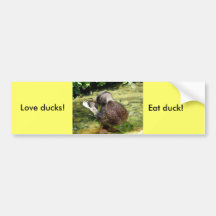 Liebeenten! Essen Sie Ente! Autosticker