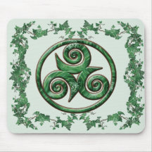 Lierre Triskel de malachite Tapis De Souris