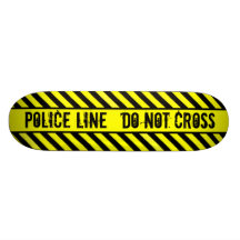 ligne de police - ne croisez pas skateboards customisés