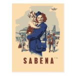 Lignes aériennes belges ex de Sabena d'art de brui Cartes Postales