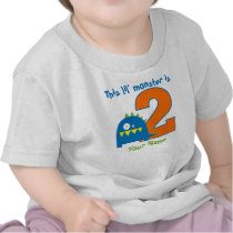 Lil Monster-2. Geburtstags-personalisiertes Hemd