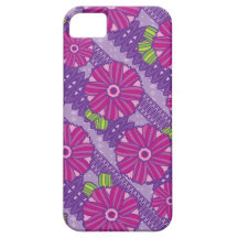 Lila Boho Blüten iPhone 5 Hüllen