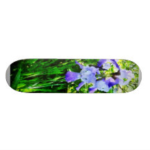 Lila Iris in den Vororten Personalisierte Skatedecks