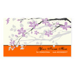 Lila orange Blumen der Magnolien-Blumen Visitenkarten Vorlage