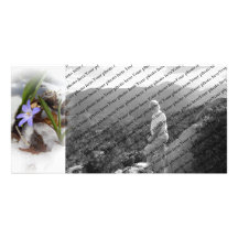 Lila snowflower personalisierte photo karte