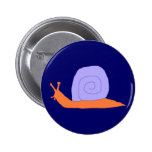 Lila und orange Schneckestift Anstecknadelbuttons