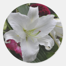 Lilien-Weiß-Umschlag Aufkleber