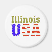 L'Illinois Etats-Unis ! Magnets Pour Réfrigérateur