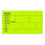 LIME GREEN YELLOW BRICKS TILES PATTERN BACKGROUNDS BUSINESS CARD TEMPLATE
