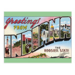 L'Indiana - conception vintage de Postacard Carte Postale