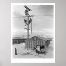 Linie Crew bei der Arbeit in Manzanar 1943 Posterdrucke