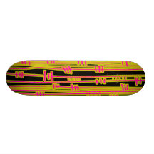 Linien abstraktes - 02 - Retro Personalisierte Skateboarddecks