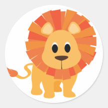 Lion doux autocollants