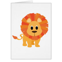 Lion doux cartes de vœux