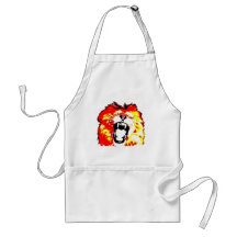 Lion hurlant tablier