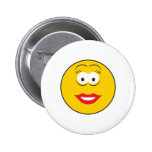 Lippenstift-Mädchen-Smiley Button