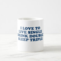 LiveSingle-Getränk-Doppelt-Schlaf-Dreiergruppe Tasse