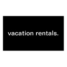 Locations de vacances modèle de carte de visite