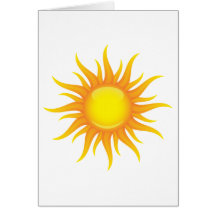 Lodernde Sonne Grußkarte