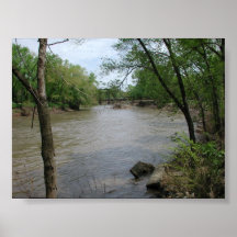 Löffel-Fluss-Eisen-Brücke Plakate