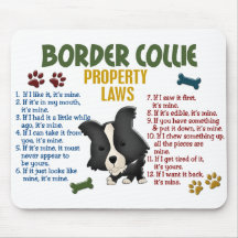 Lois 4 de propriété de border collie tapis de souris